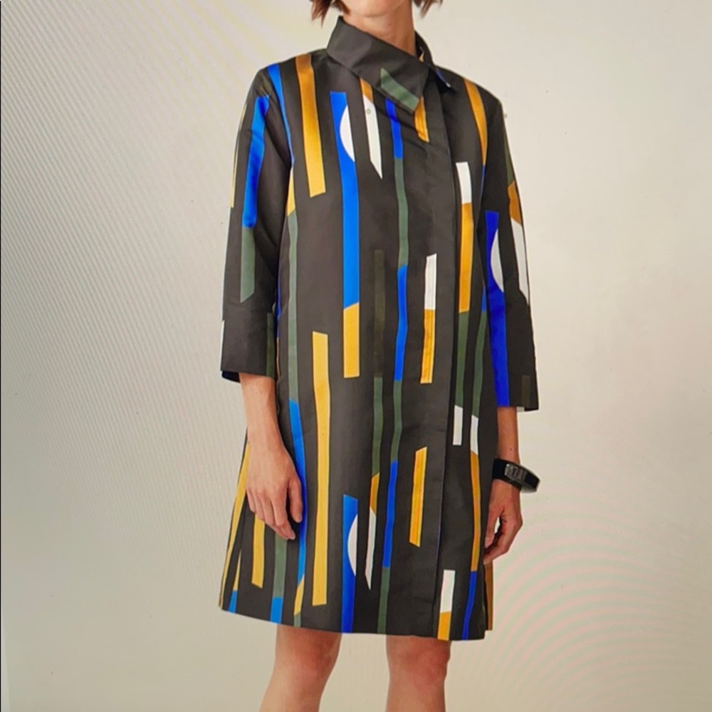 Cos Smooth Printed Long -Sleeved Dress -Black